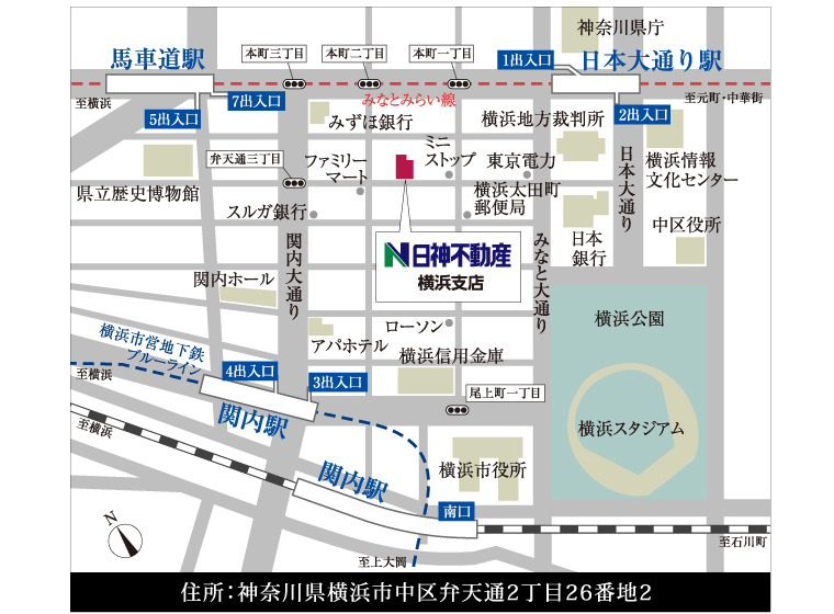 横浜支店案内図